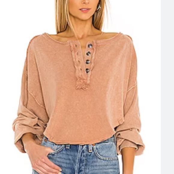 Free People Tops - NEW Free People Melodie’s Henley in Doe